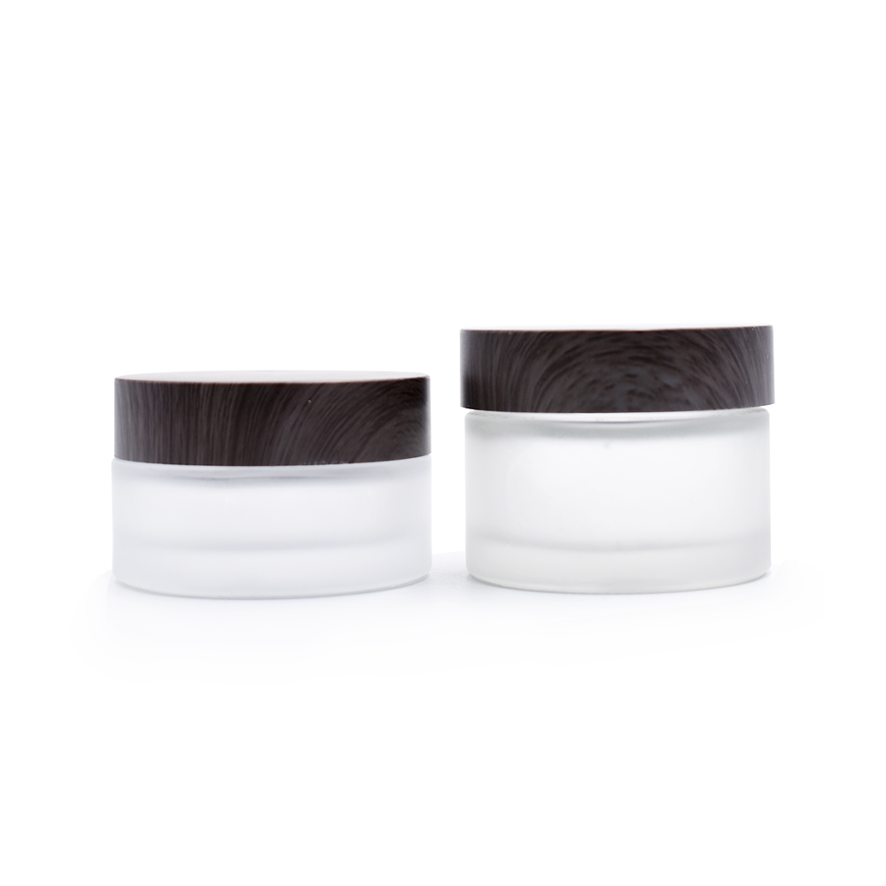 5G frost clear glass jar bamboo jar
