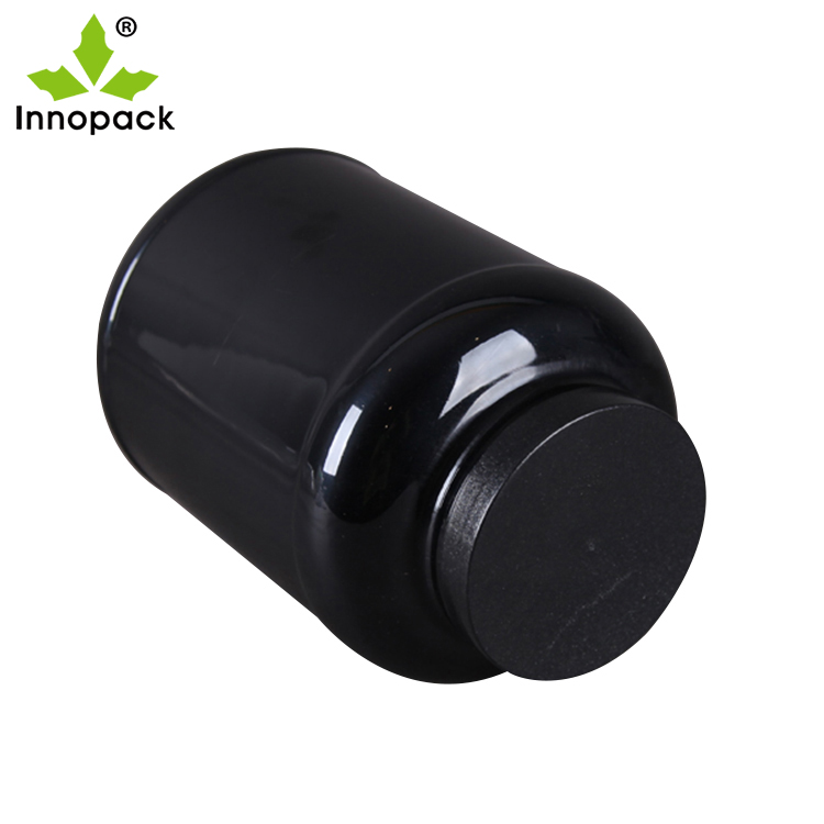5L black pet plastic jar with lid for whey protein powder