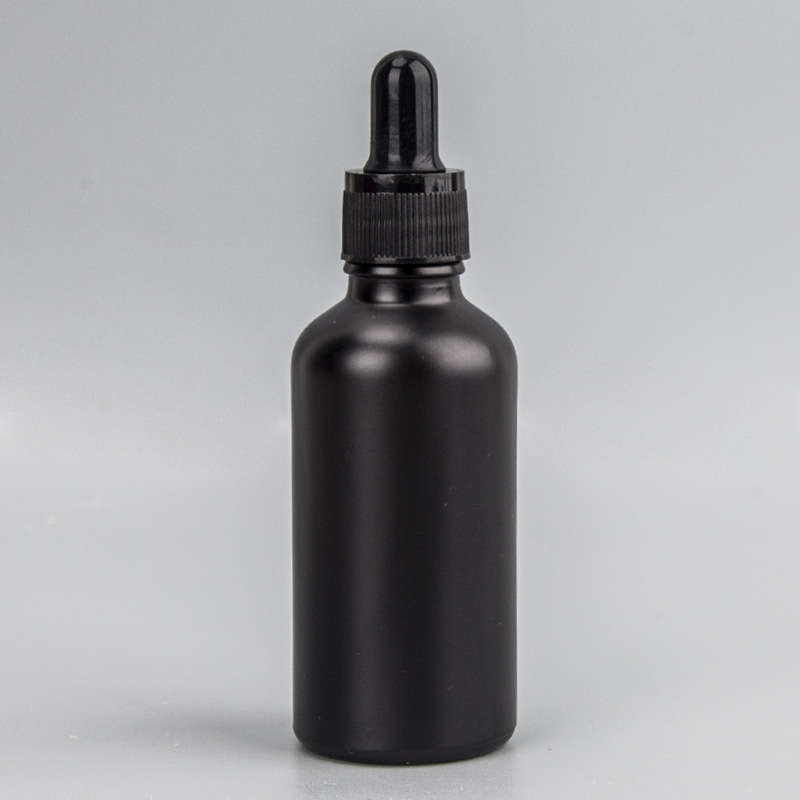 5ML 10ML 15ML 20ML 30ML 50ML 100ML Black Frosted Glass Dropper Essential Oil Bottle