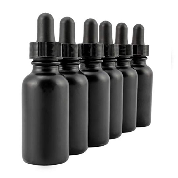 5ML 10ML 15ML 20ML 30ML 50ML 100ML Black Frosted Glass Dropper Essential Oil Bottle