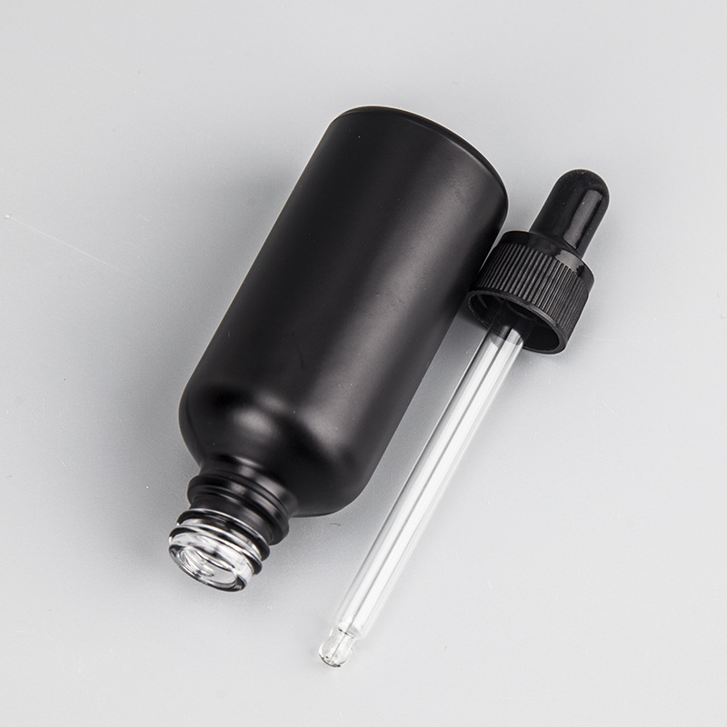 5ML 10ML 15ML 20ML 30ML 50ML 100ML Black Frosted Glass Dropper Essential Oil Bottle