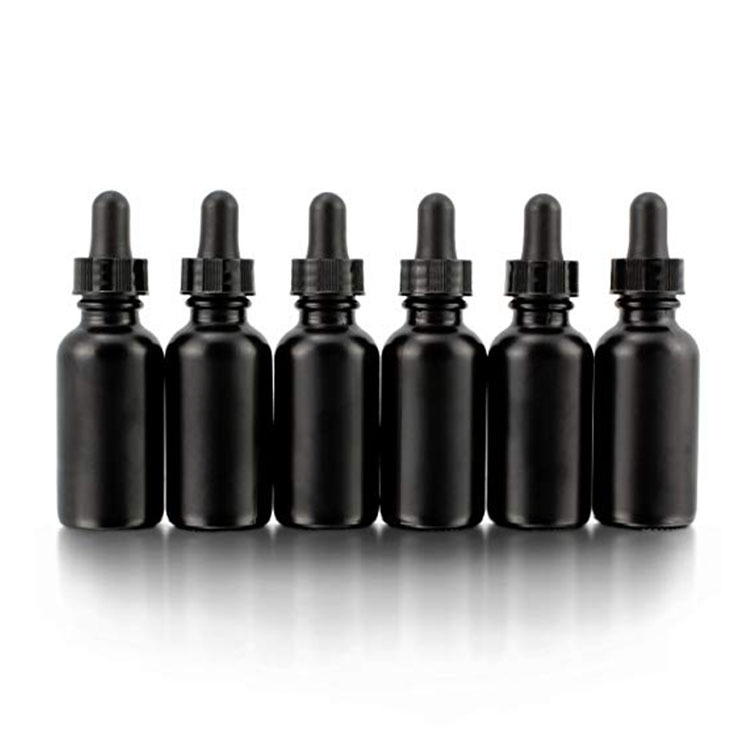 5ML 10ML 15ML 20ML 30ML 50ML 100ML Black Frosted Glass Dropper Essential Oil Bottle