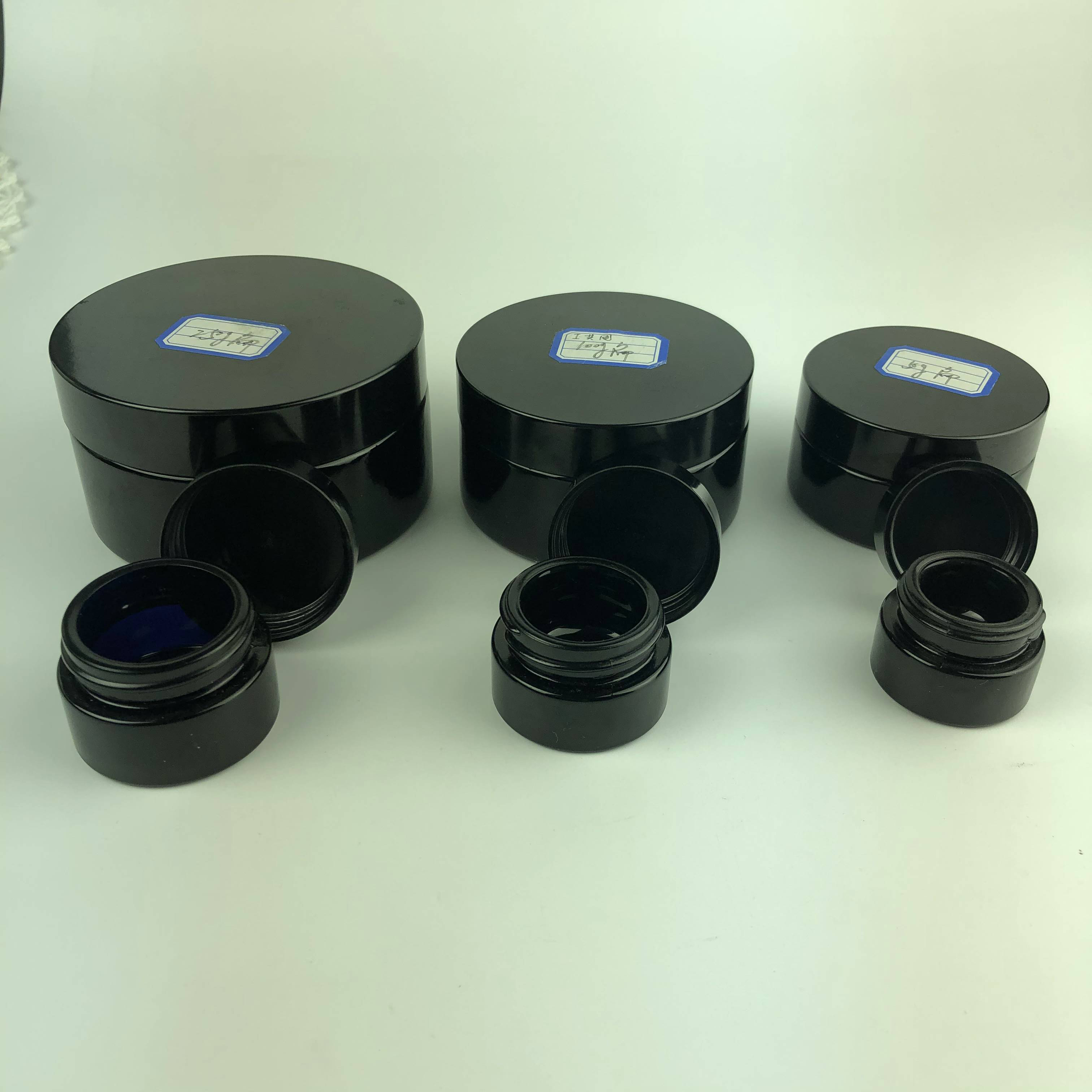 5ML,10ML,15ML,30ML,50ML,100ML,150ML,250ML dark violet glass jar cosmetic