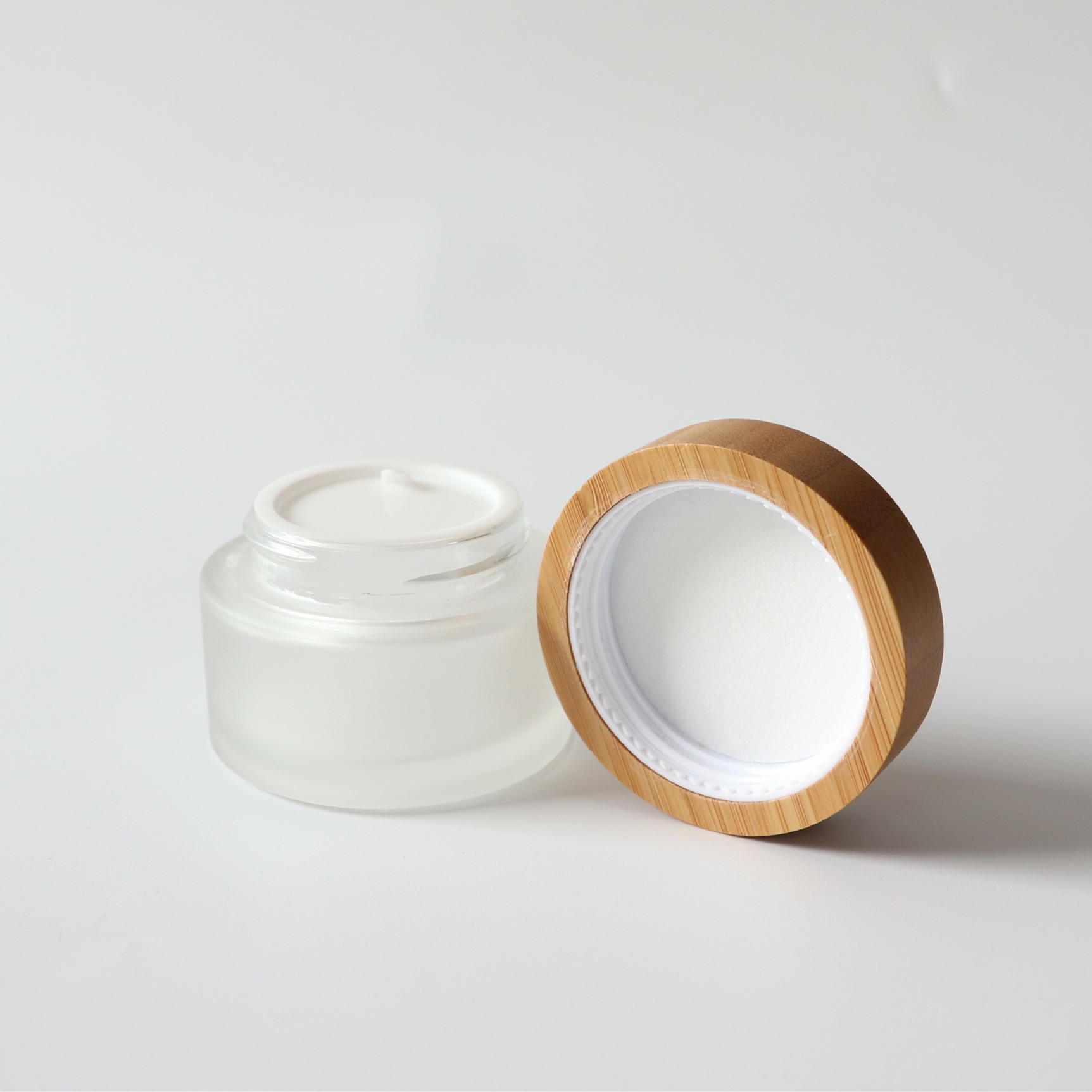 5ML 10ML Glass Containers clear frosted color CBD Concentrate Container glass Dab Jar with bamboo lid