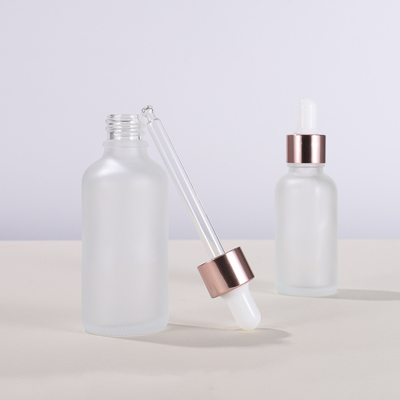 5ML 10mL refined oil bottle 15ML 20ml dropper bottle 30ML 50ml Rose gold ring 100ml frosted glass bottle