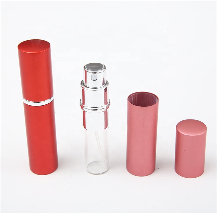 5ML 6ML Refillable Empty Travel Pocket Atomizer Aluminum Perfume Bottle With Pump