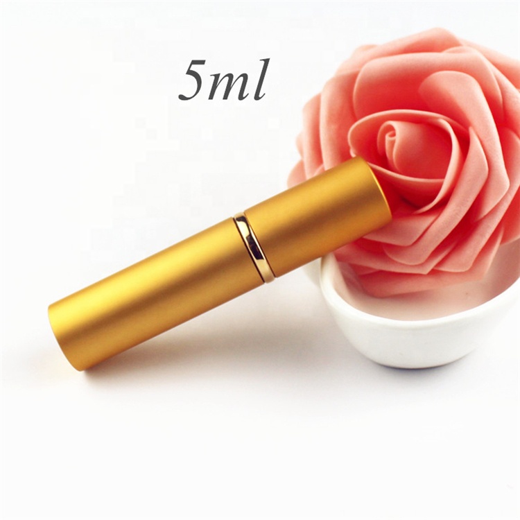 5ML 6ML Refillable Empty Travel Pocket Atomizer Aluminum Perfume Bottle With Pump