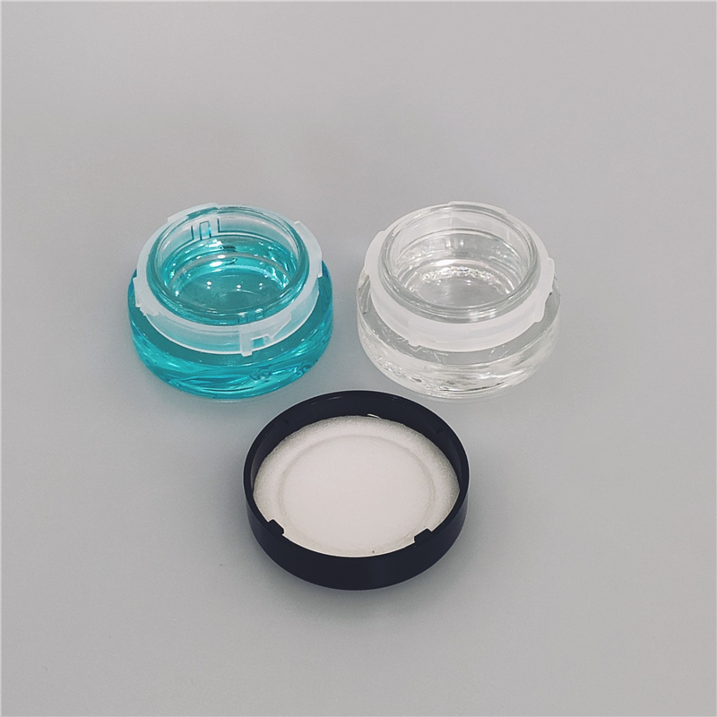 5ML 7ML 9ML Glass Wax Containers clear color CBD Wax Oil Concentrate Container glass Dab Jar