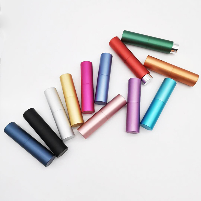 5ML 8ML 10ML 15ML 20ML Cosmetic Round Small Pocket Woman Refillable Aluminum Fragrances Spray Perfume Bottle
