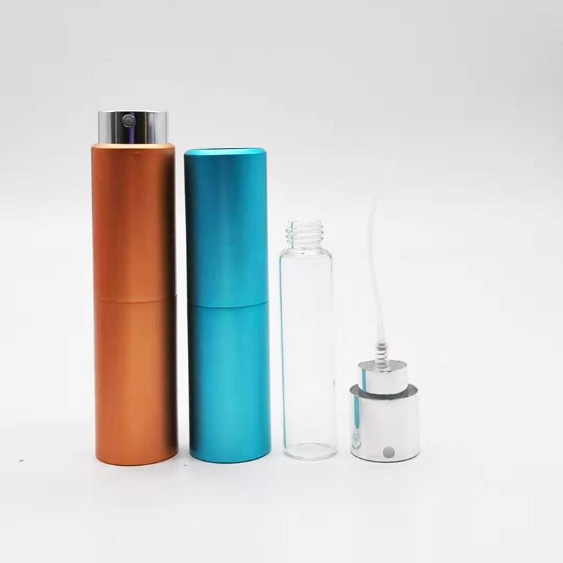 5ML 8ML 10ML 15ML 20ML Cosmetic Round Small Pocket Woman Refillable Aluminum Fragrances Spray Perfume Bottle