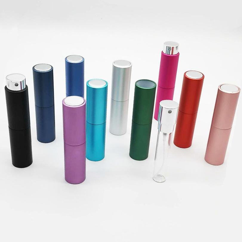 5ML 8ML 10ML 15ML 20ML Cosmetic Round Small Pocket Woman Refillable Aluminum Fragrances Spray Perfume Bottle