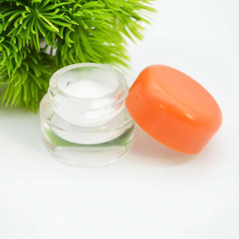 5ML  EMPTY CHILD RESISTANT COSMETIC EYE CREAM GLASS JAR CLEAR CREAM JAR