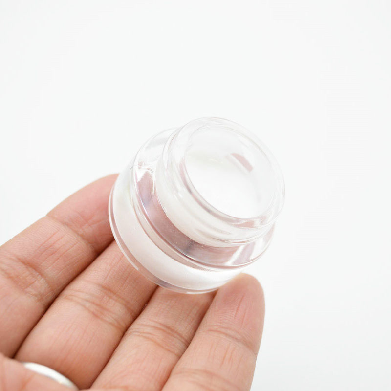 5ML EMPTY CHILD RESISTANT COSMETIC EYE CREAM GLASS JAR CLEAR CREAM JAR