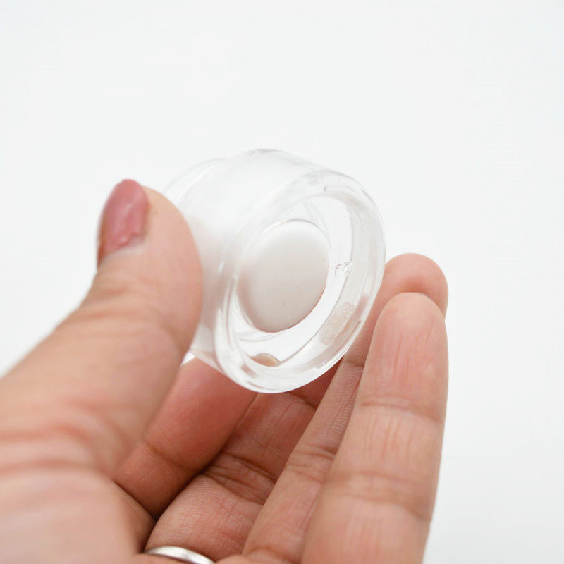 5ML EMPTY CHILD RESISTANT COSMETIC EYE CREAM GLASS JAR CLEAR CREAM JAR