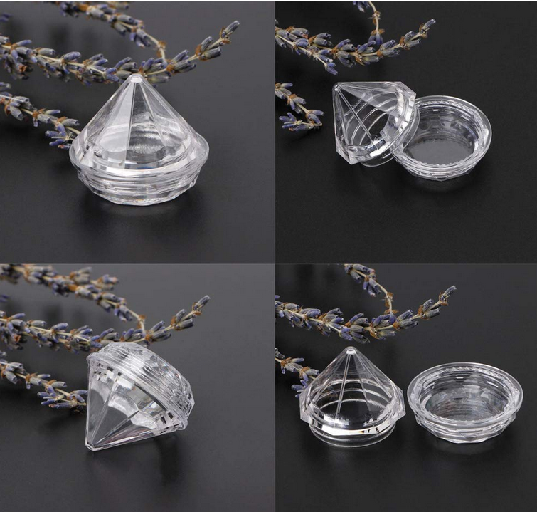 5ML Plastic Diamond Shaped Cream Box Eye Cream Hand Cream Sample Trial Bottle Ointment Packaging Lip Balm Storage Bottle DIY
