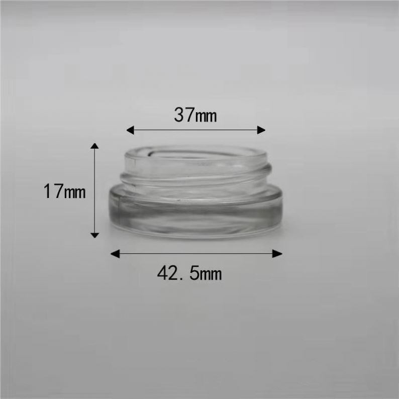 5ML clear eye cream mini glass jar eye shadow traveling jar cosmetics packaging custom cap colors