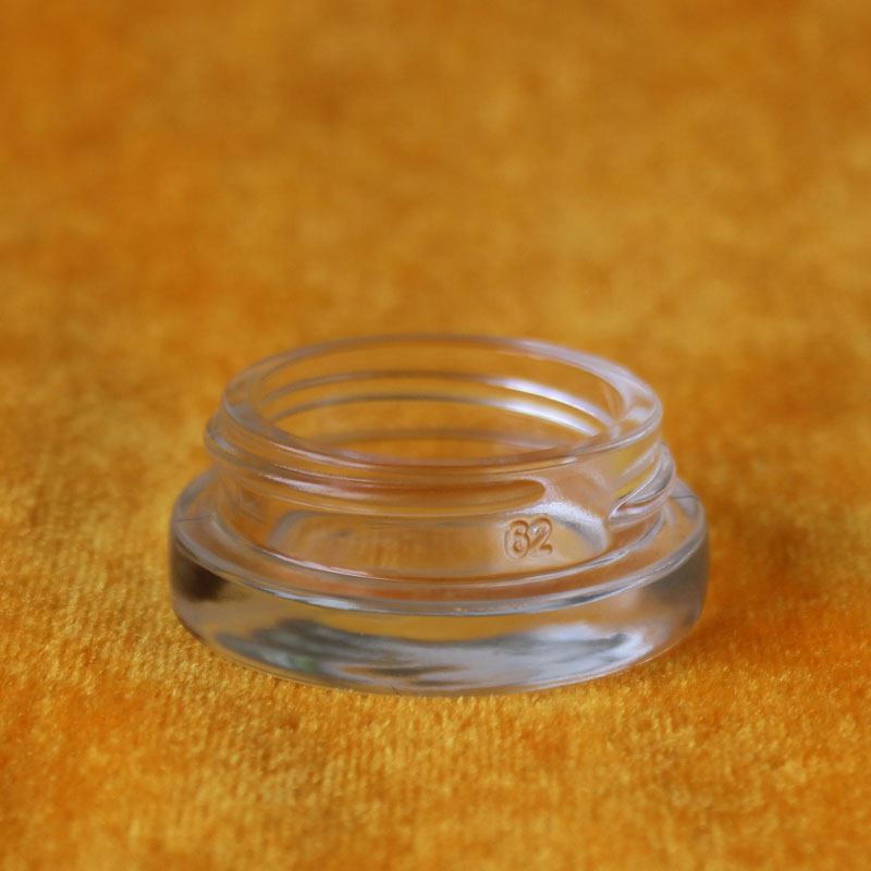 5ML clear eye cream mini glass jar eye shadow traveling jar cosmetics packaging custom cap colors