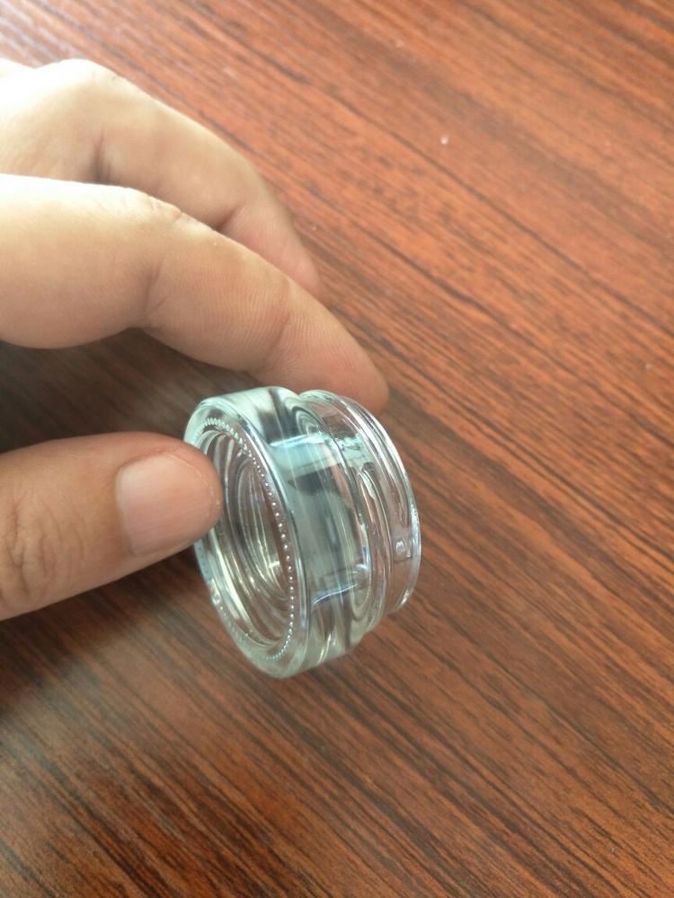 5ML clear eye cream mini glass jar eye shadow traveling jar cosmetics packaging custom cap colors