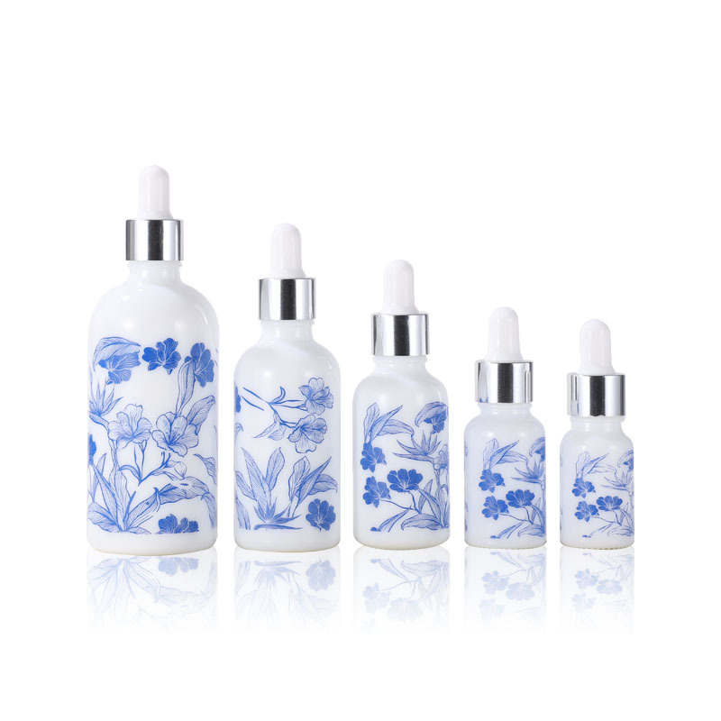 5ML10mL refined oil Blue and white porcelain Dropper bottle 15ML 20ml dropper bottle 30ML 50ML 100ml Frosted essence bottle