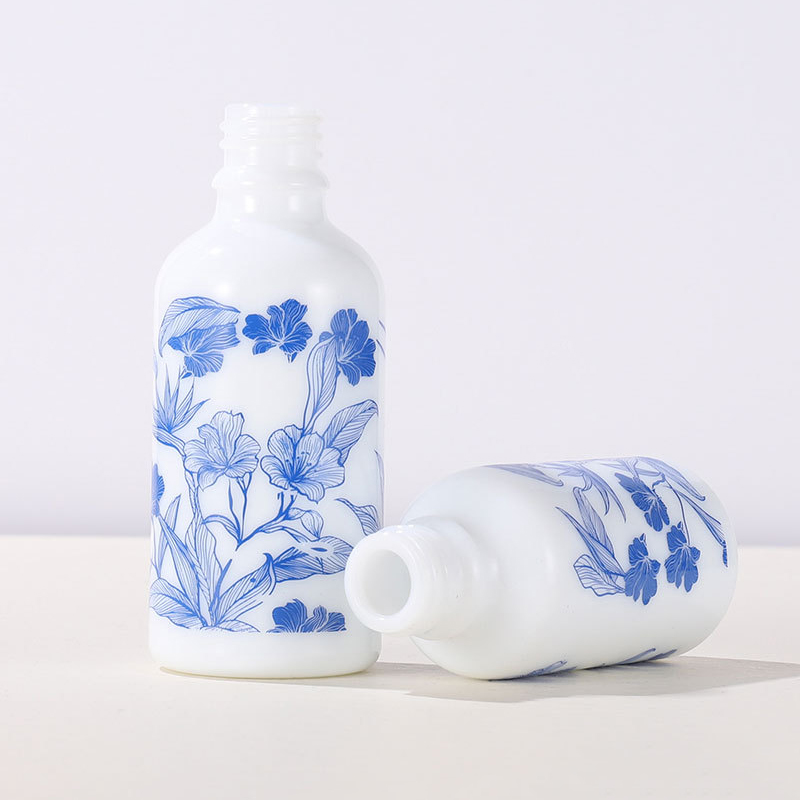 5ML10mL refined oil Blue and white porcelain Dropper bottle 15ML 20ml dropper bottle 30ML 50ML 100ml Frosted essence bottle