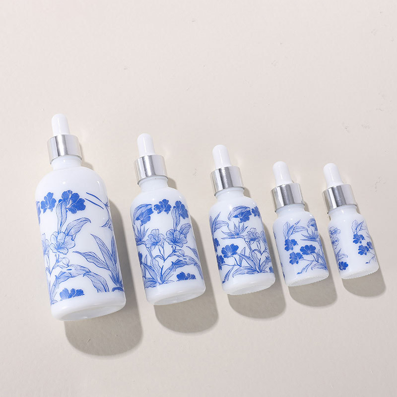 5ML10mL refined oil Blue and white porcelain Dropper bottle 15ML 20ml dropper bottle 30ML 50ML 100ml Frosted essence bottle