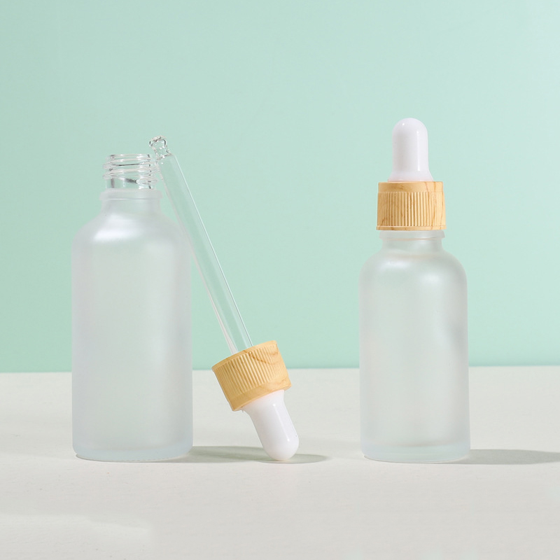 5ML10mL refined oil bottle 15ML 20ml Bamboo wood grain cap dropper bottle 30ML 50ML 100ml Frosted essence bottle