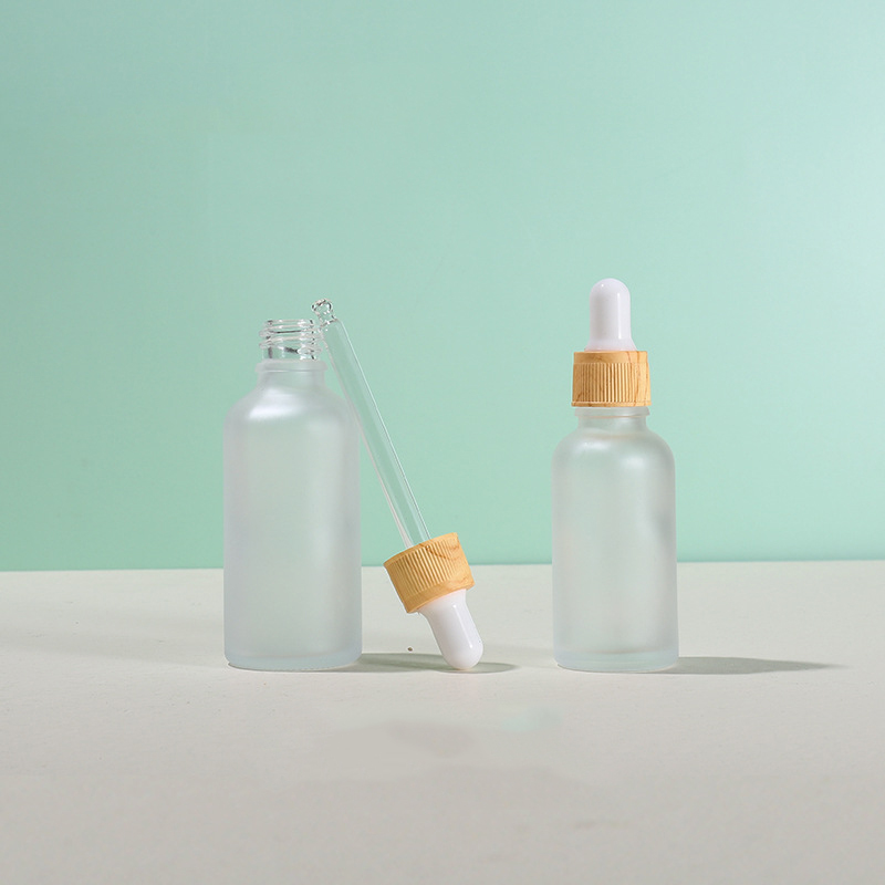 5ML10mL refined oil bottle 15ML 20ml Bamboo wood grain cap dropper bottle 30ML 50ML 100ml Frosted essence bottle