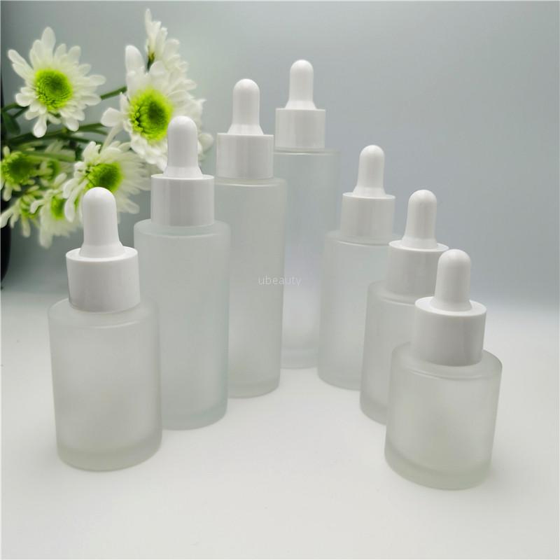 5Ml 10Ml 15Ml 20Ml 30Ml 50Ml 100Ml White Frosted Essential Oil Bottle Glass Dropper Bottle