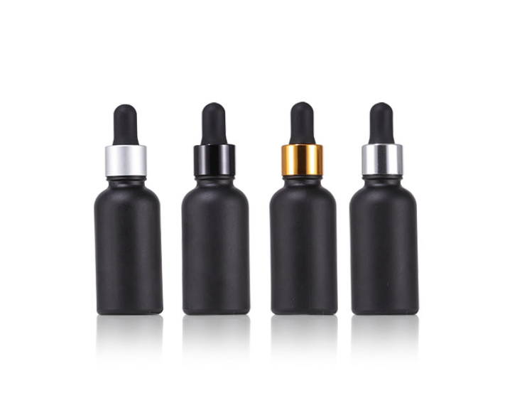5Ml 10Ml 15Ml 30Ml 50Ml 50 Ml 100Ml Black Opaque Matte Matt Frosted Clear Glass Bottle With Dropper