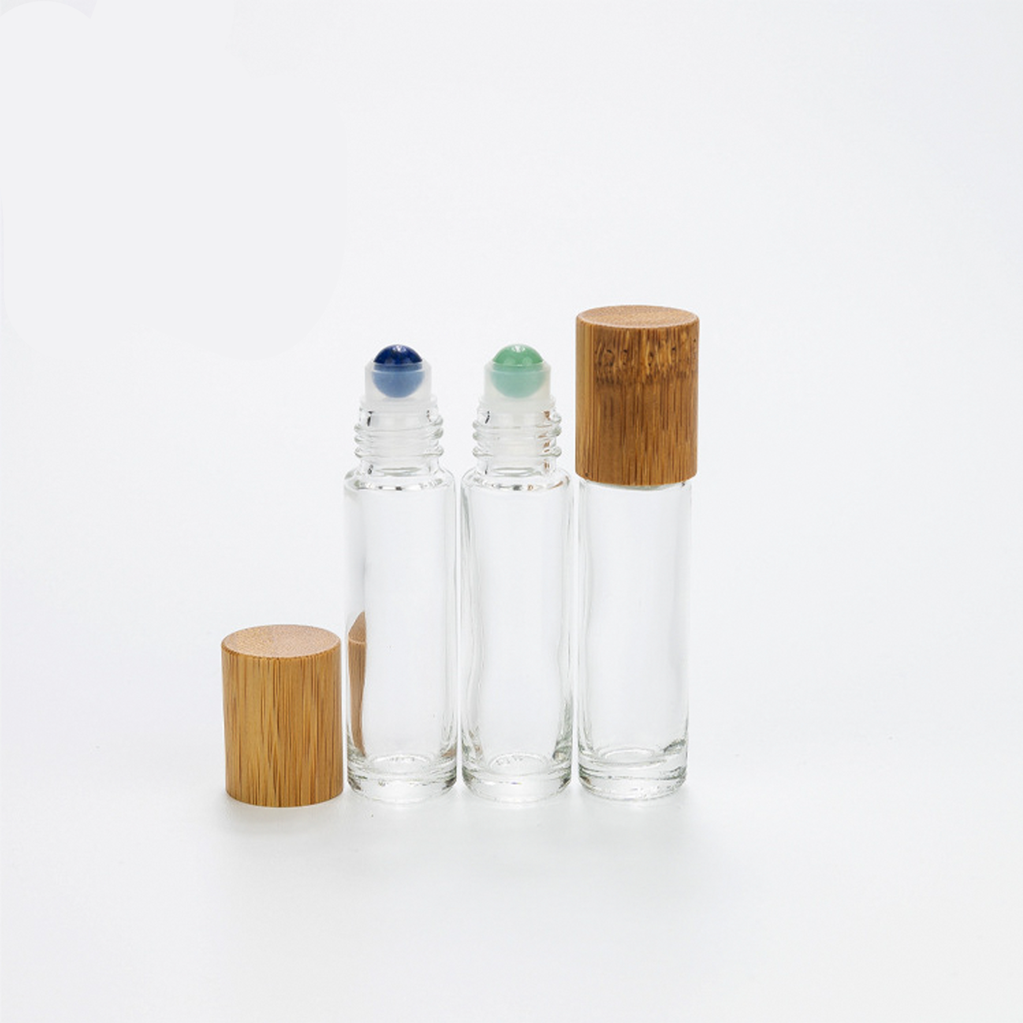 5Ml 10Ml Bamboo Lid Roll On Bottle Roller Essential Oil Perfume Bottle