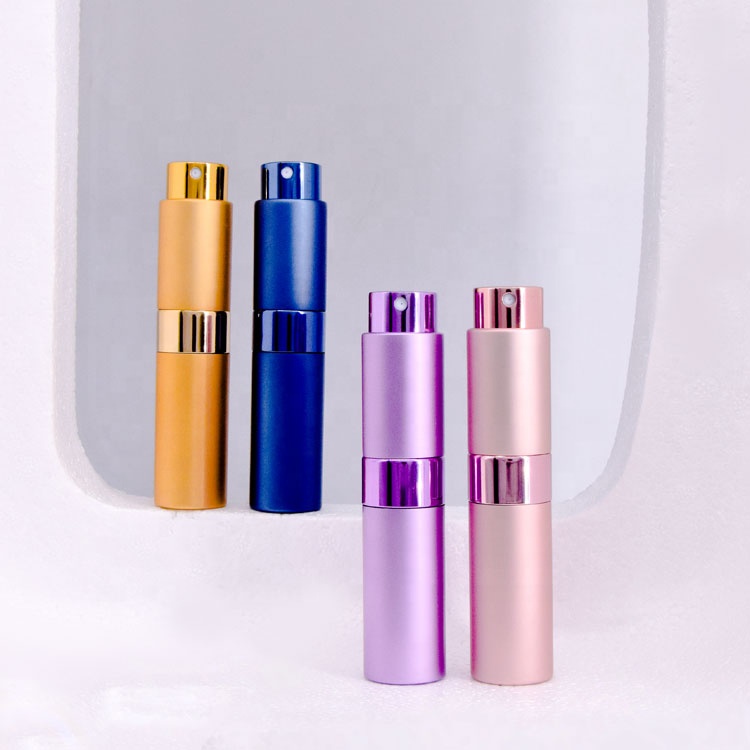 5Ml 8Ml 10Ml 15Ml 20Ml Travel Parfum Patent Refillable Atomiser Refills Spray Perfume Glass Bottle Aluminum Twist Up Atomizer