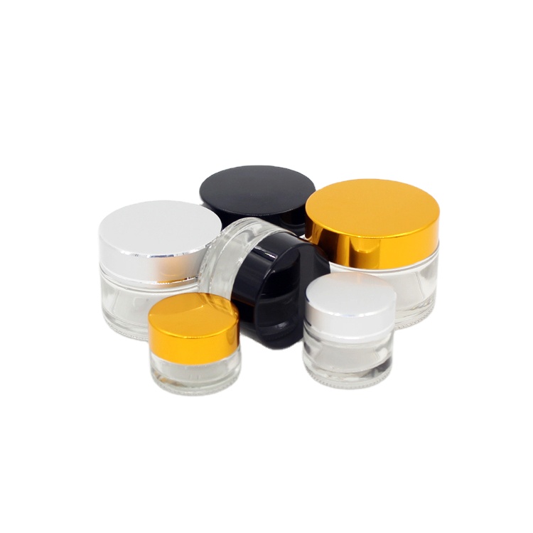 5g 10G 15G 20G 30G 50G small clear amber round glass cream jar
