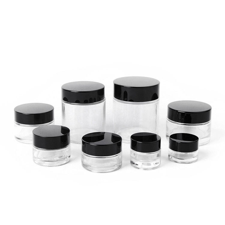 5g 10G 15G 20G 30G 50G small clear amber round glass cream jar