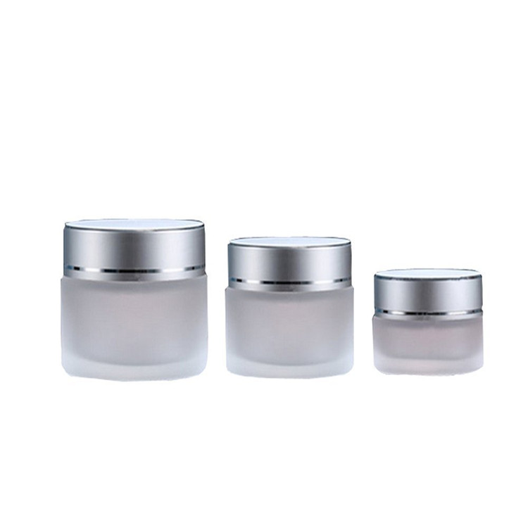 5g 10g 15 20g 30g 50g 100g frosted empty face eye cream jar with metal aluminum lid