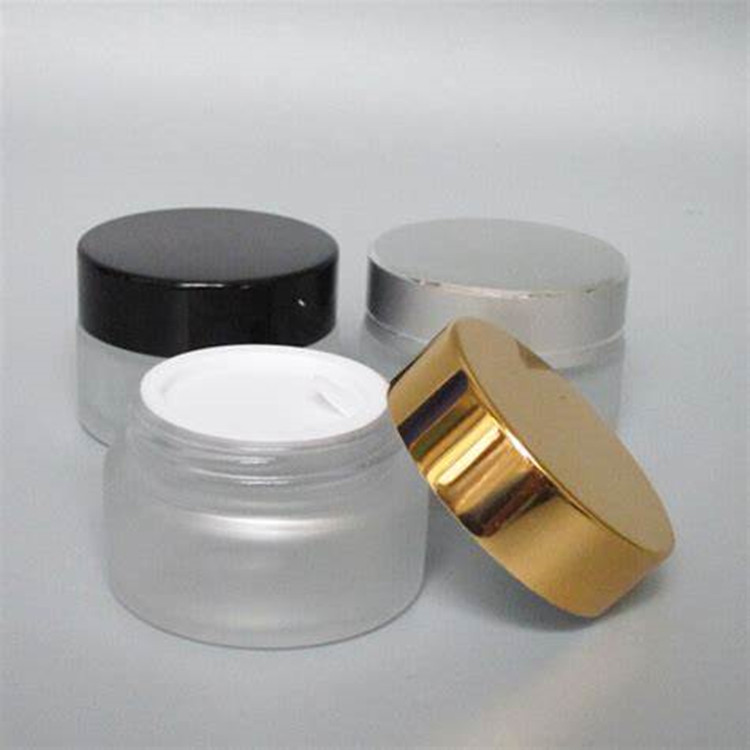 5g 10g 15 20g 30g 50g 100g frosted empty face eye cream jar with metal aluminum lid