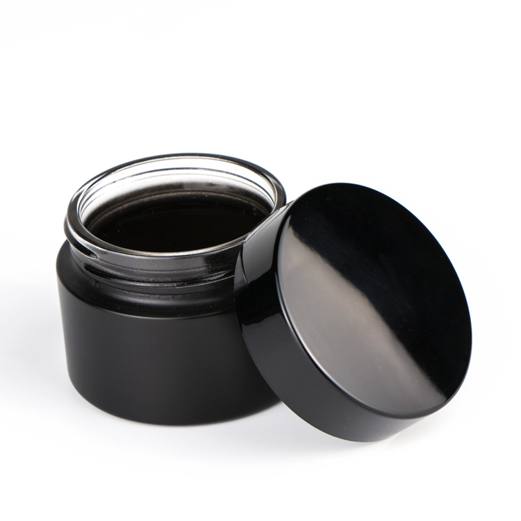 5g 10g 15g 20g 25g 30g 50g 100g 200g cosmetics packaging frosted matte black color cream jar with screw lid
