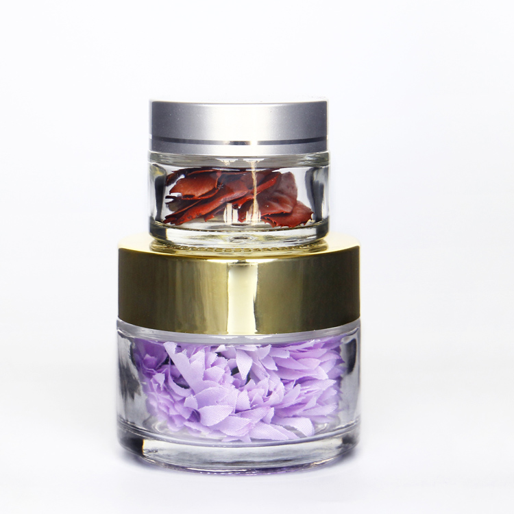 5g 10g 15g 20g 25g 30g 50g 100g Custom Clear Cosmetic Cream Jar Empty Face Cream Glass Jars Skin Cream Packaging Container