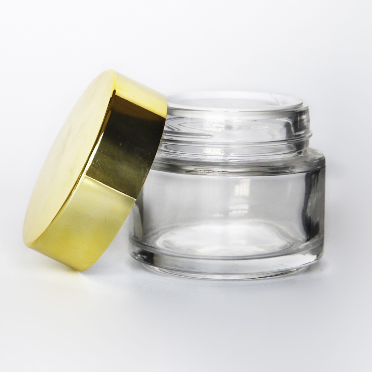 5g 10g 15g 20g 25g 30g 50g 100g Custom Clear Cosmetic Cream Jar Empty Face Cream Glass Jars Skin Cream Packaging Container