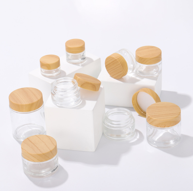 5g 10g 15g 20g 25g 30g 50g 60g 100g luxury clear glass cream jar
