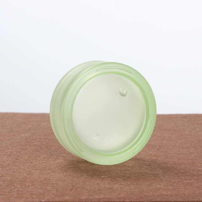 5g 10g 15g 20g 25g 30g 50g 60g 100g round shape green glass jar for scrubs eye cream cosmetic packaging bottle with bamboo lid