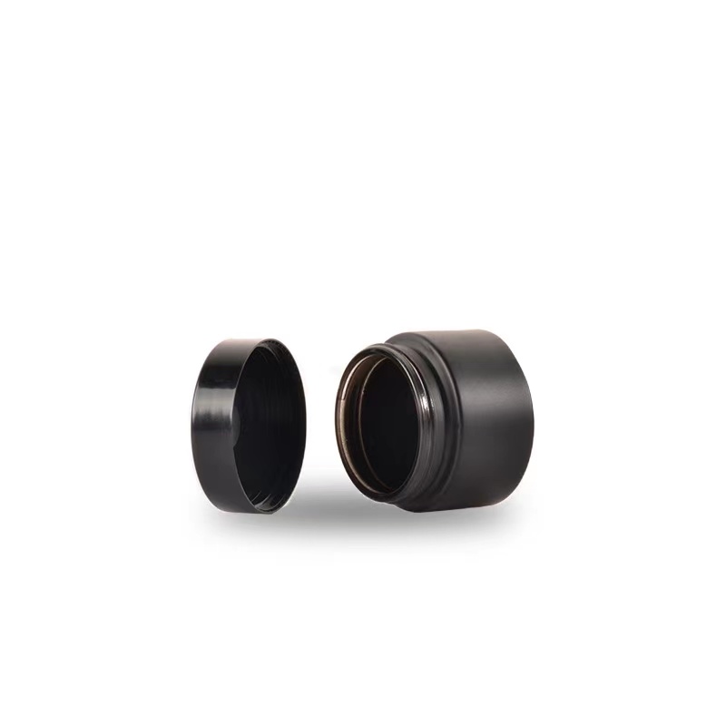 5g 10g 15g 20g 25g 30g 50g glossy black matte black glass container cosmetic cream jar