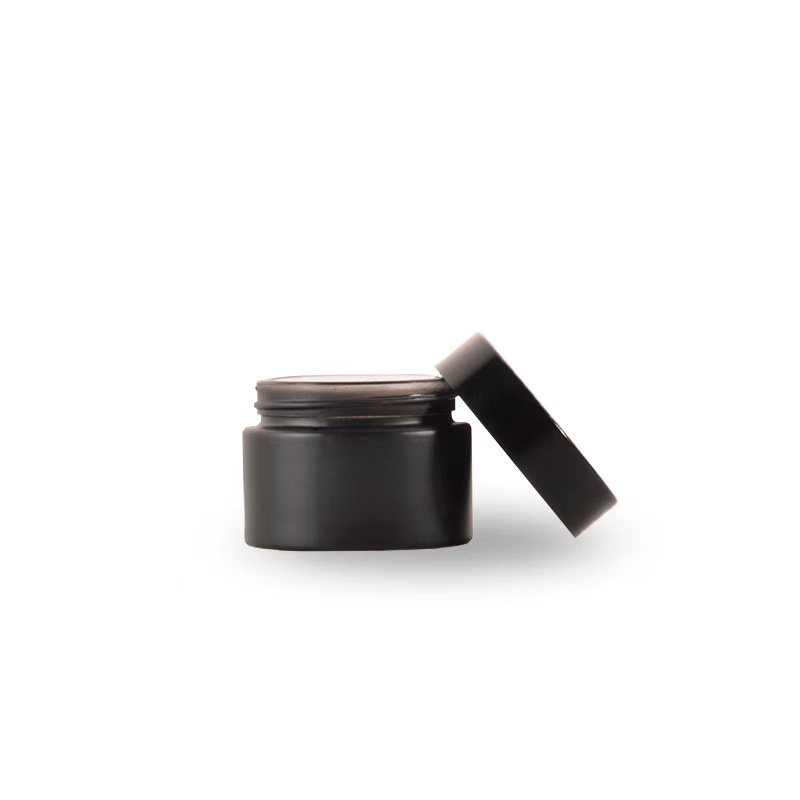 5g 10g 15g 20g 25g 30g 50g glossy black matte black glass container cosmetic cream jar