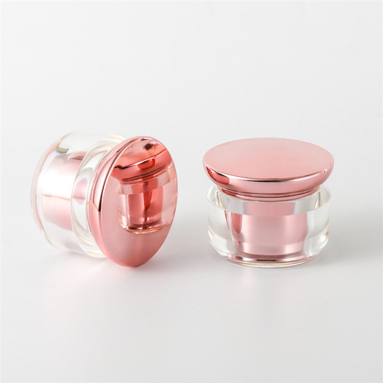 5g 10g 15g 20g 30g 40g 50g Shiny Gold/Silver Double Wall Mushroom Shape Acrylic Cosmetic Cream Jar