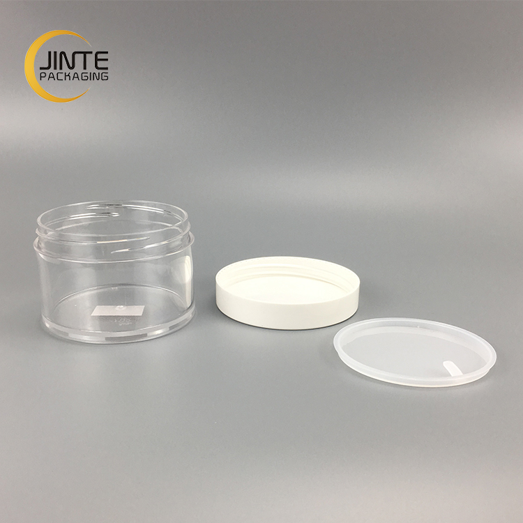 5g 10g 15g 20g 30g 50g 100g 150g 200g 250g Empty Clear PETG Plastic Jar With White Lid