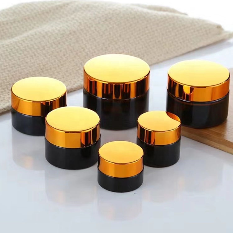 5g 10g 15g 20g 30g 50g 100g Amber cosmetic container cream glass jar for cosmetic jar with lid