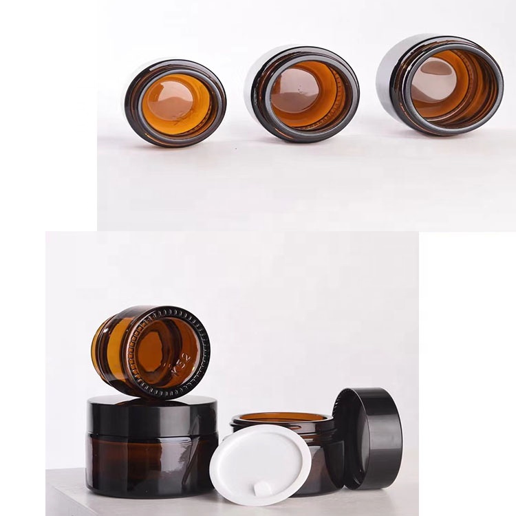 5g 10g 15g 20g 30g 50g 100g Amber cosmetic container cream glass jar for cosmetic jar with lid