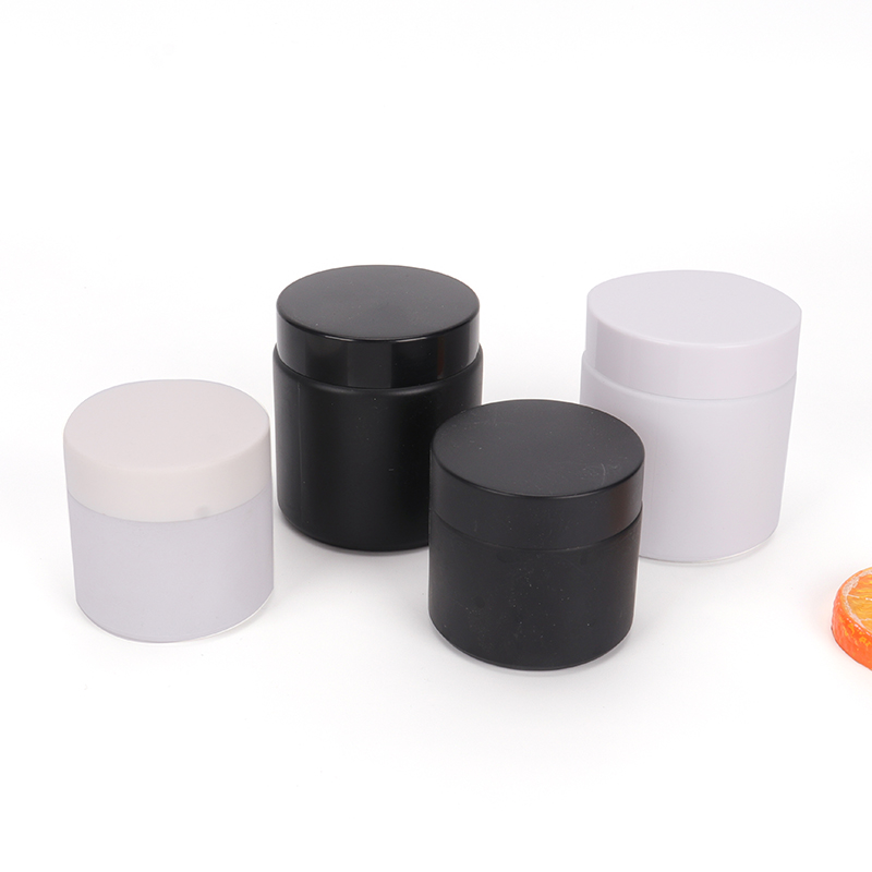 5g 10g 15g 20g 30g 50g 100g Black White Cosmetic Cream Glass Jar With Lid