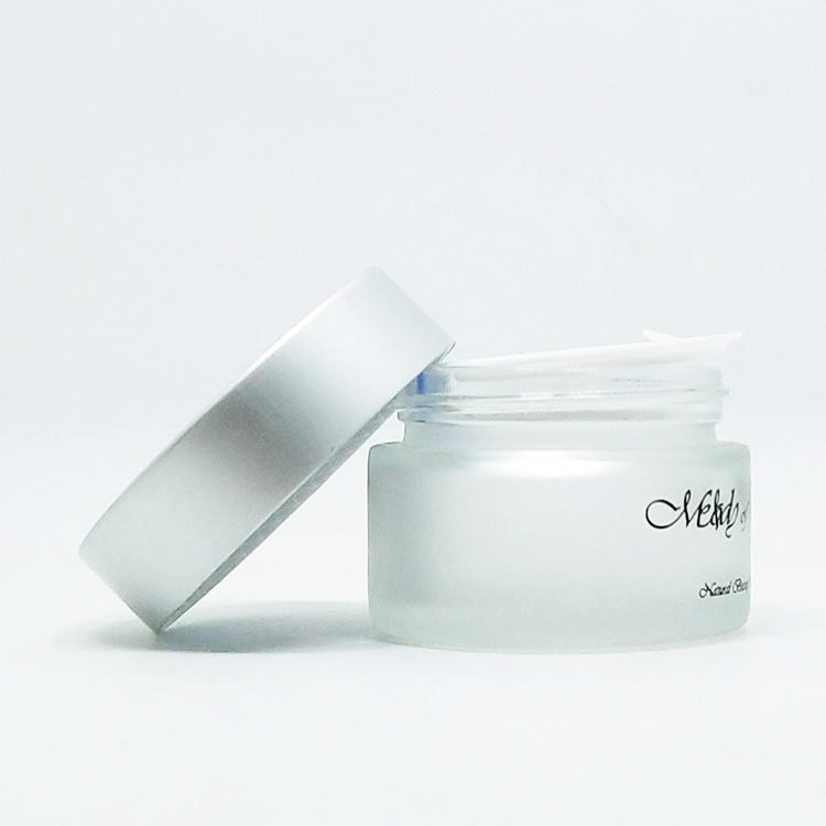 5g 10g 15g 20g 30g 50g 100g Customized frosted cosmetic glass cream jar with matte silver lid