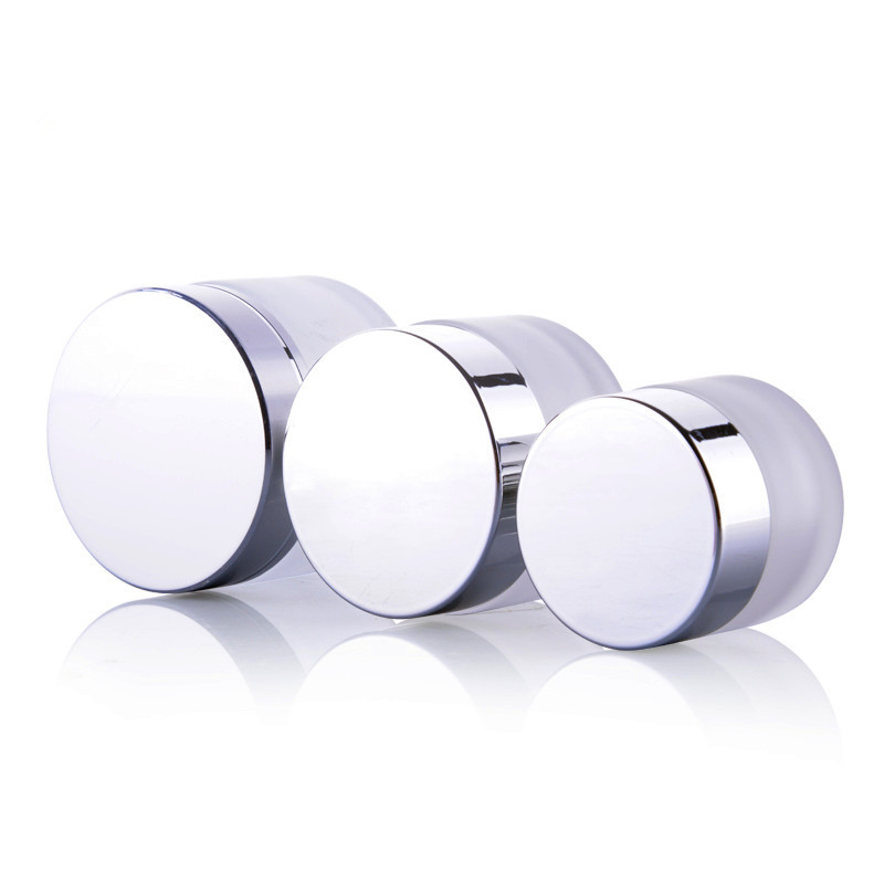 5g 10g 15g 20g 30g 50g 100g Customized frosted cosmetic glass cream jar with silver lid