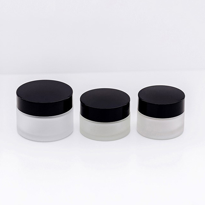 5g 10g 15g 20g 30g 50g 100g Face Cream Jar Cosmetic with Lids Frosted Glass Skin Care Cream Aluminum
